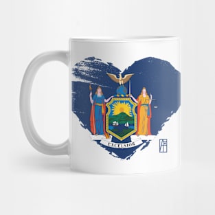 U.S. State - I Love New York - New York Flag Mug